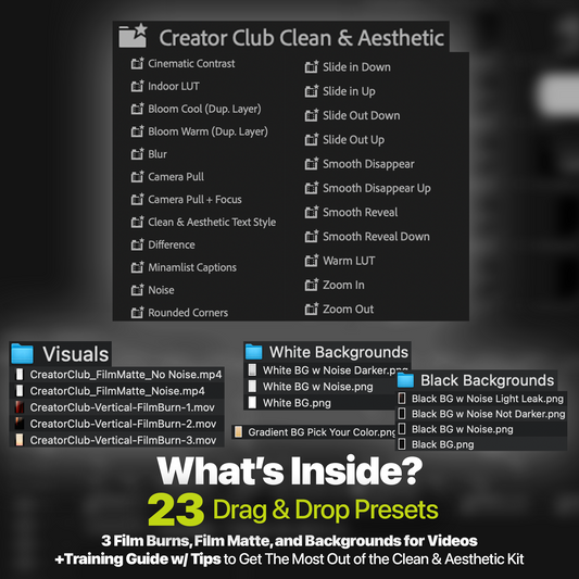 Clean & Aesthetic Preset Kit