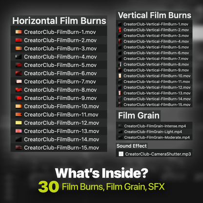 Film Burn + Film Grain Kit
