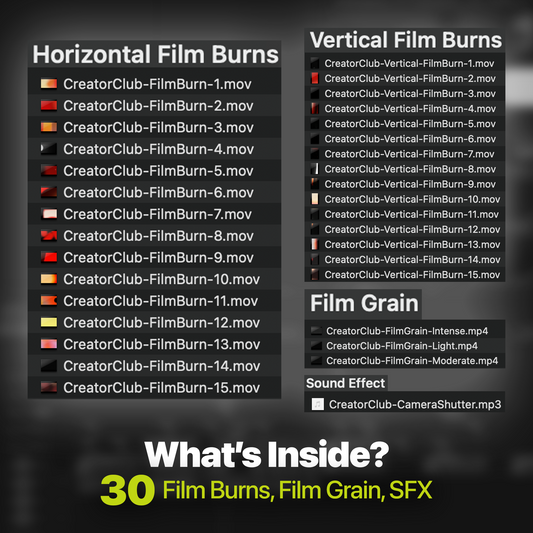 Film Burn + Film Grain Kit