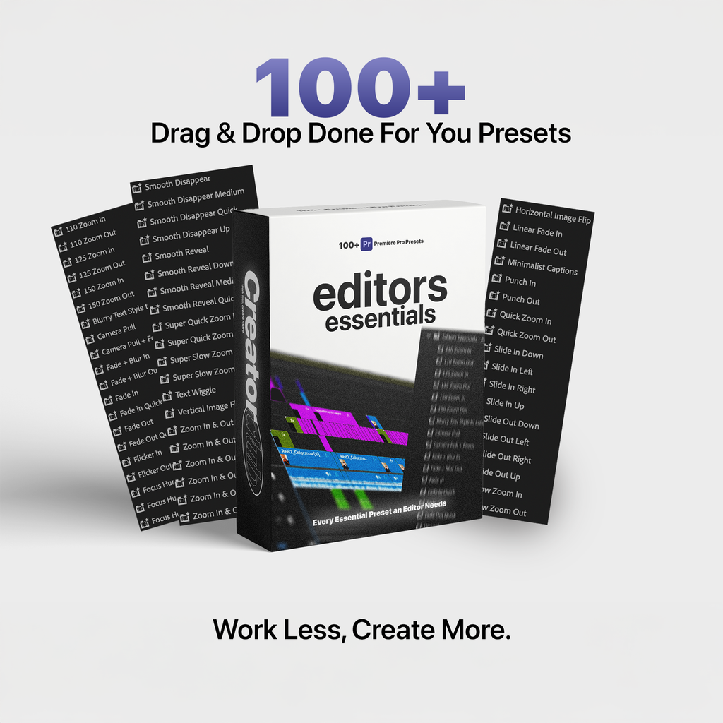 Editors Essentials - 100+ Adobe Premiere Pro Presets