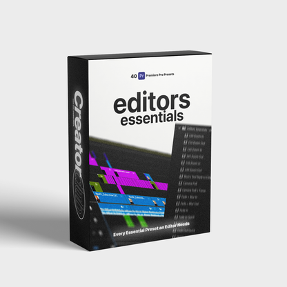 Editors Essentials - 40+ Adobe Premiere Pro Presets
