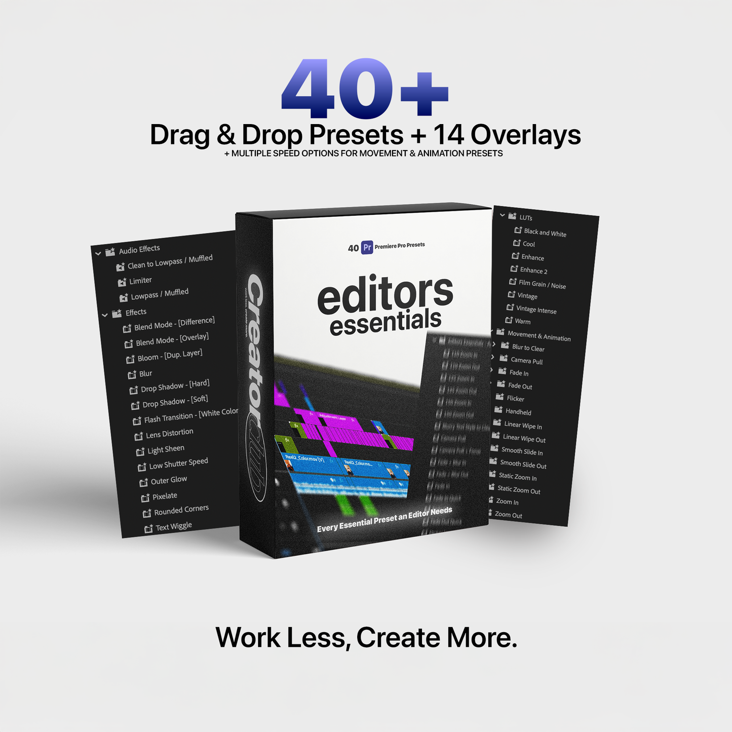 Editors Essentials - 40+ Adobe Premiere Pro Presets