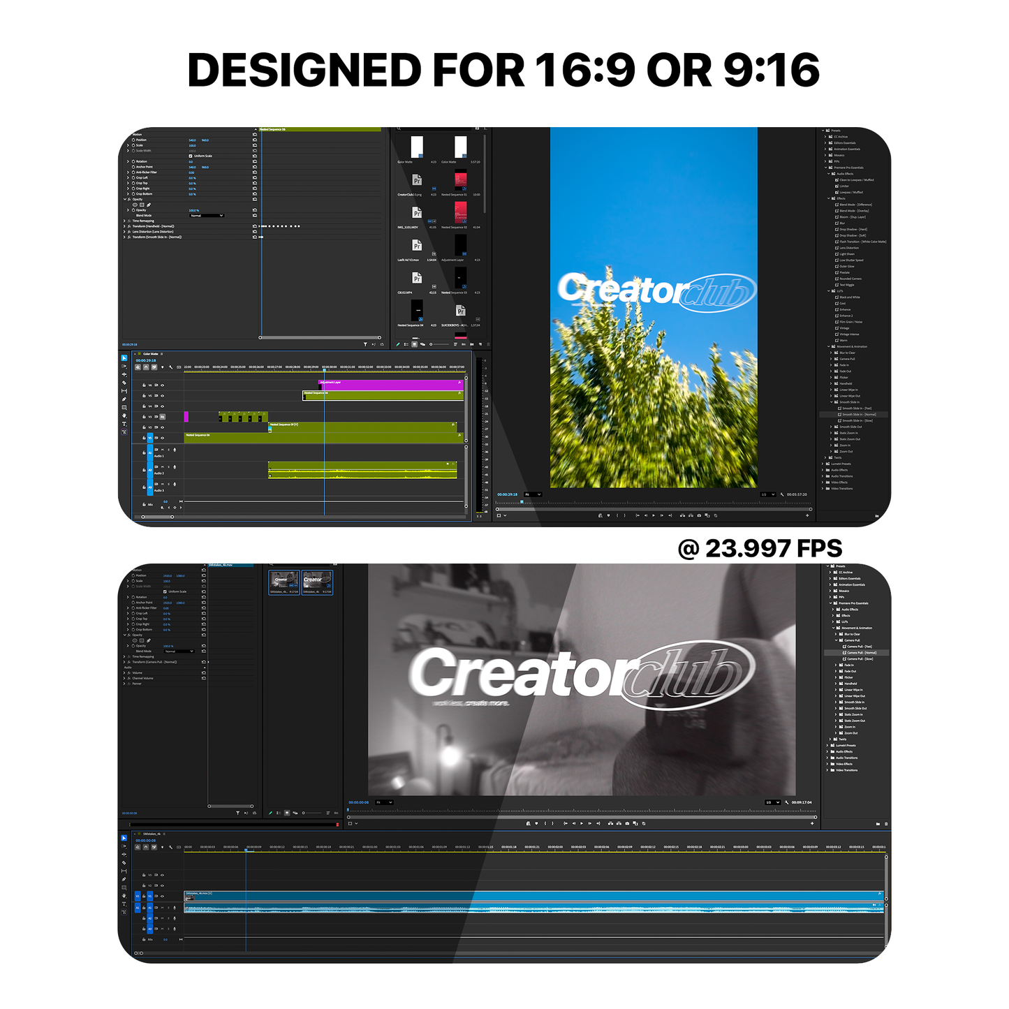 Editors Essentials - 40+ Adobe Premiere Pro Presets